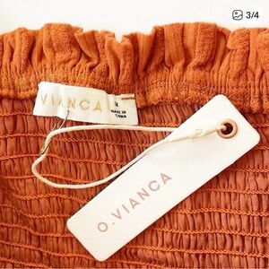 NEW O. Vianca orange mini dress